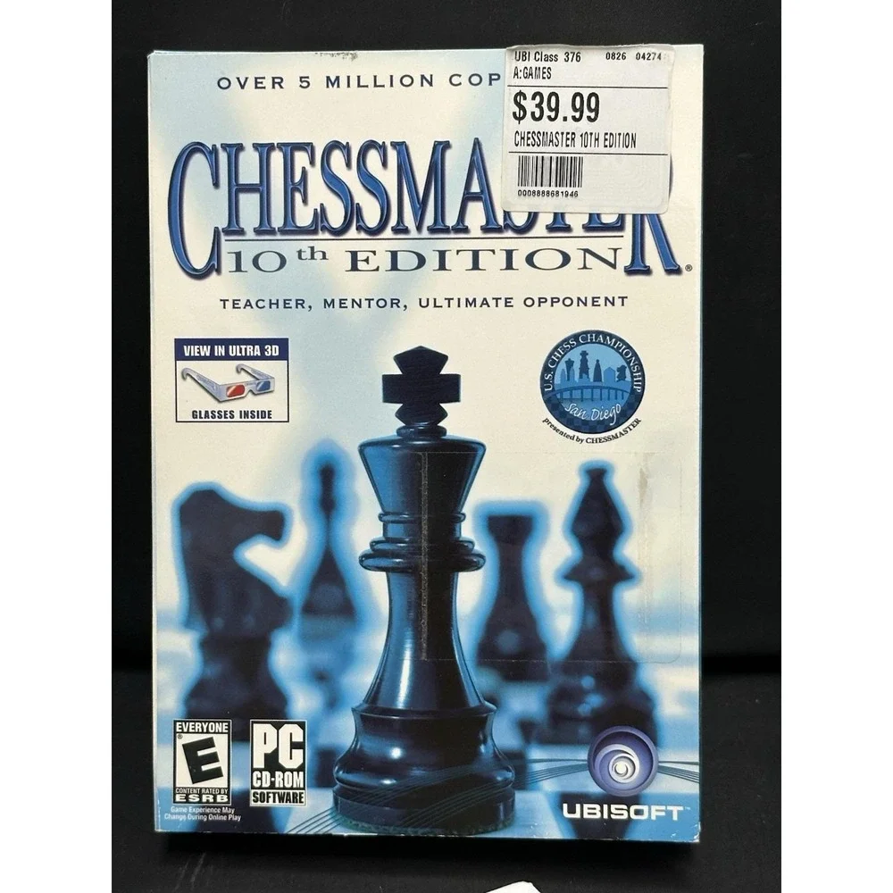Chessmaster 10th Edition 3-Disc PC Game *No‎ Scratches* w/Manual & Glasses